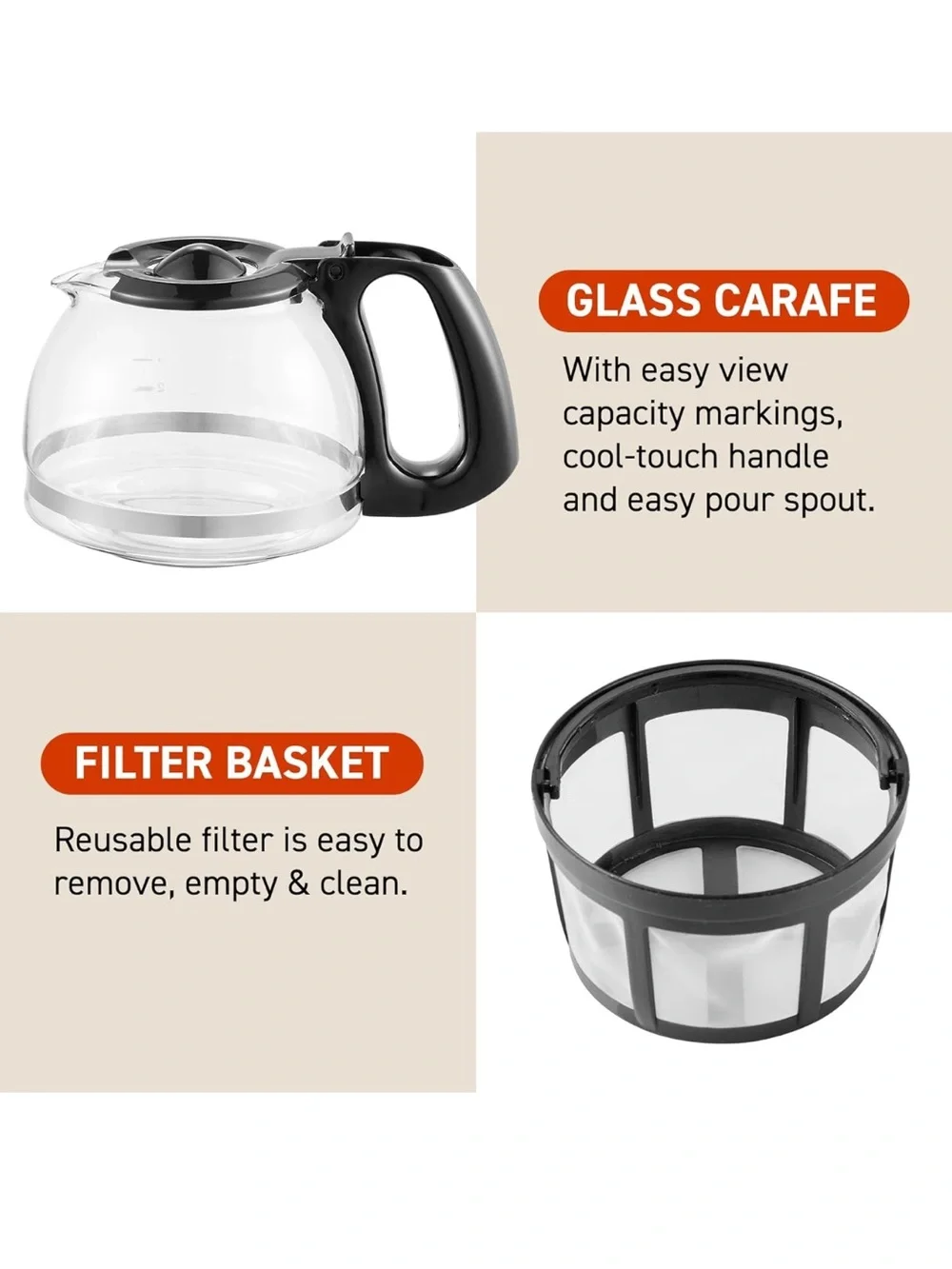 Elite Gourmet 4-Cup Compact Black Drip Coffee Maker with Glass Carafe